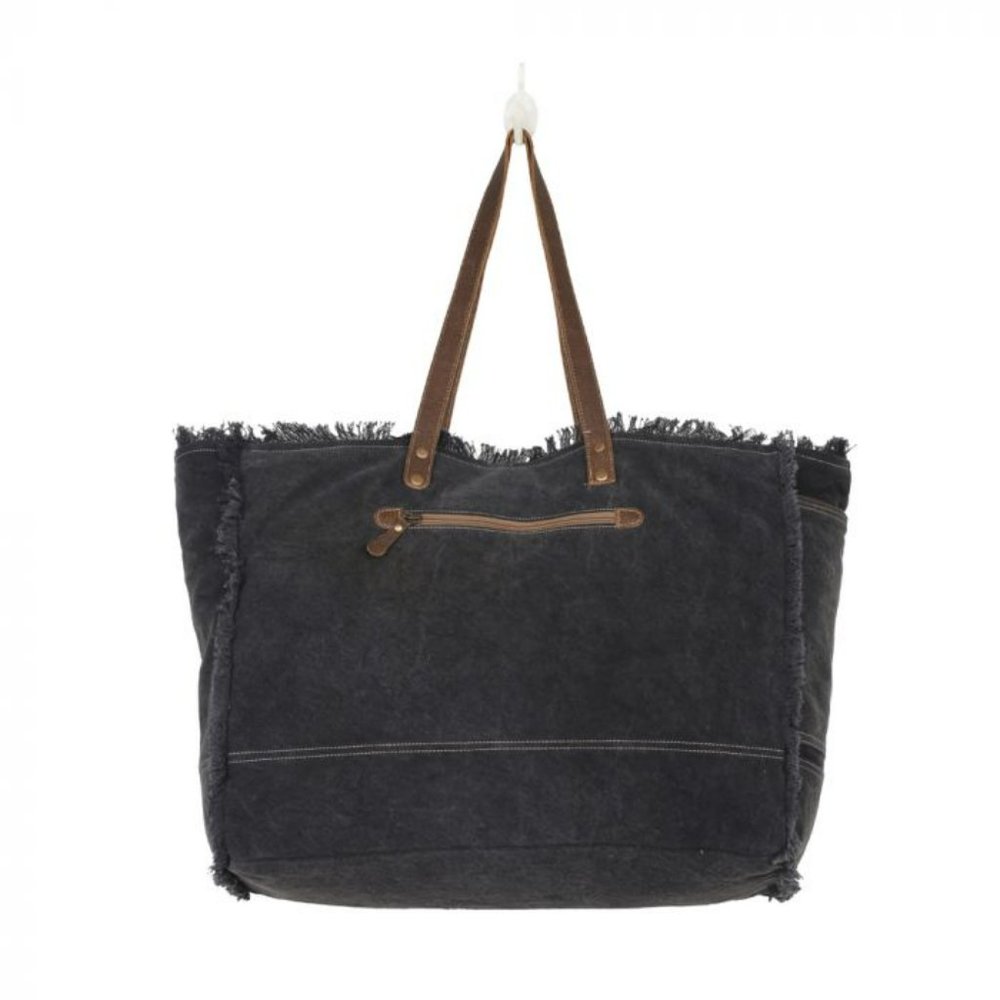 Myra Bag Black Fern XLarge Weekender Bag NWT with Leather Trim - Picture 3 of 4